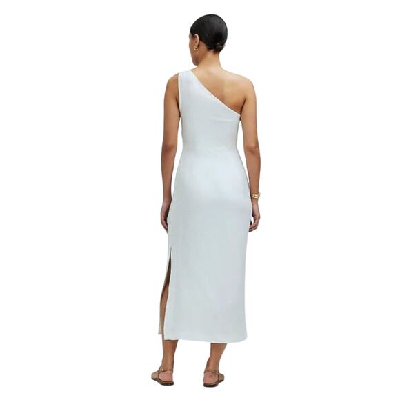NWT Madewell Womens One-Shoulder Midi Dress in Lighthouse NQ624 Size 14 - Picture 3 of 14